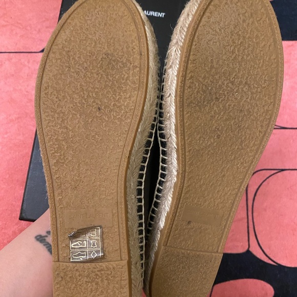 Saint Laurent YSL Monogram Leather Espadrilles - Picture 7 of 11